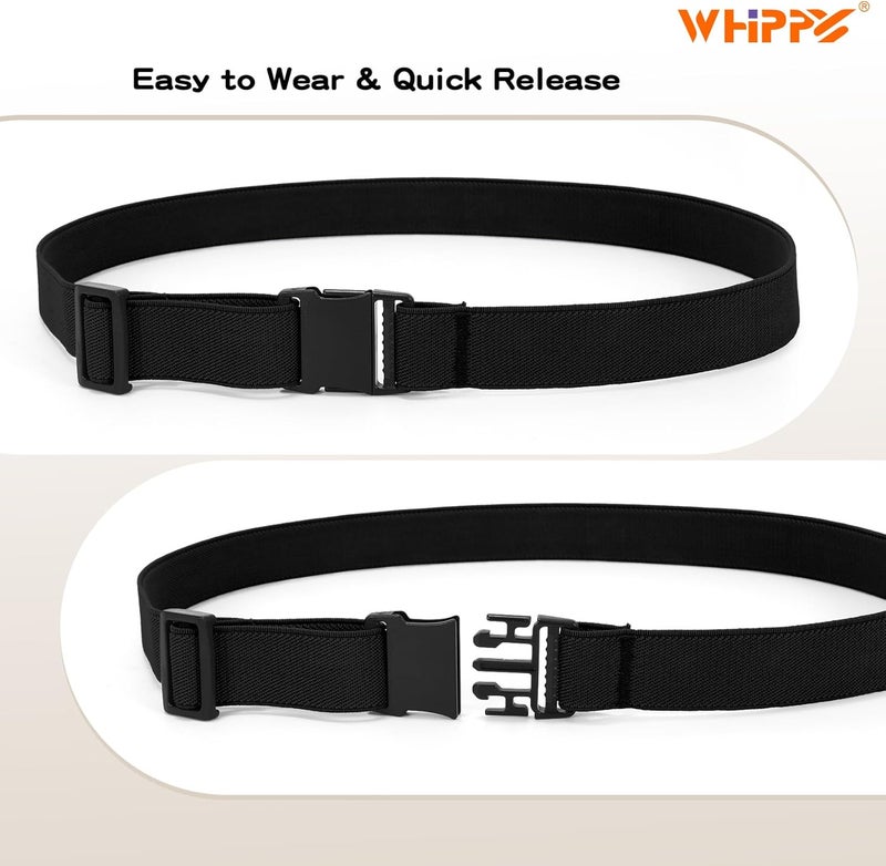 WHIPPY حزام مرن للأطفال للأولاد والبنات - حزام غير مرئي قابل للتمدد مع مشبك قابل للتعديل للحزام للمدرسة والرياضة - Image 5